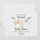 Direct bewerkbare Aqeeqah Aqiqah Invitation Kaart (Voorkant / Achterkant)