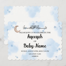 Direct bewerkbare Aqeeqah Aqiqah uitnodigingskaart Kaart
