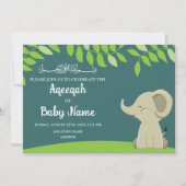 Direct bewerkbare Baby Aqeeqah Invitation Kaart (Voorkant)