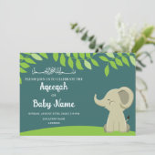 Direct bewerkbare Baby Aqeeqah Invitation Kaart (Staand voorkant)