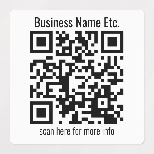 Direct bewerkbare QR-code en bedrijfsnaam enz. Labels (Design 3)