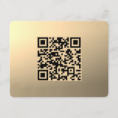 Direct bewerkbare QR-code Sjabloon | Faux Gold (Voorkant)