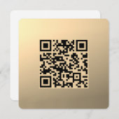 Direct bewerkbare QR-code Sjabloon | Faux Gold (Voorkant / Achterkant)