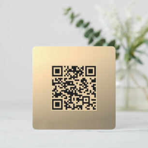 Direct bewerkbare QR-code Sjabloon Faux Gold