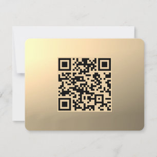 Direct bewerkbare QR-code Sjabloon   Faux Gold