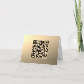 Direct bewerkbare QR-code Sjabloon | Faux Gold (Voorkant)