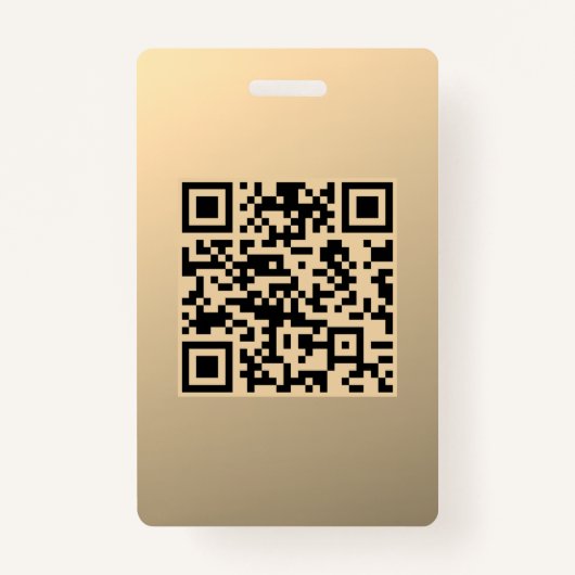 Direct bewerkbare QR-code Sjabloon | Faux Gold Badge (Voorkant)