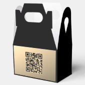 Direct bewerkbare QR-code Sjabloon | Faux Gold Bedankdoosjes (Geopend)