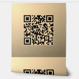 Direct bewerkbare QR-code Sjabloon Faux Gold Behang