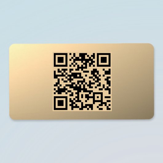 Direct bewerkbare QR-code Sjabloon | Faux Gold Etiket