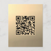 Direct bewerkbare QR-code Sjabloon | Faux Gold Flyer (Voorkant)