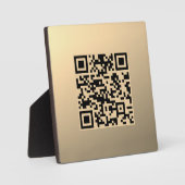 Direct bewerkbare QR-code Sjabloon | Faux Gold Fotoplaat (Voorkant)