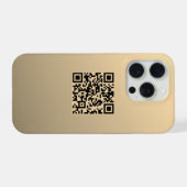 Direct bewerkbare QR-code Sjabloon | Faux Gold iPhone Hoesje (Achterkant horizontaal)