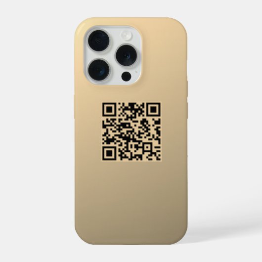 Direct bewerkbare QR-code Sjabloon | Faux Gold iPhone Hoesje (Achterkant)