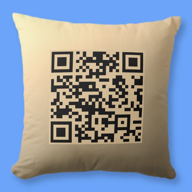 Direct bewerkbare QR-code Sjabloon | Faux Gold Kussen (Creator heeft geüpload)