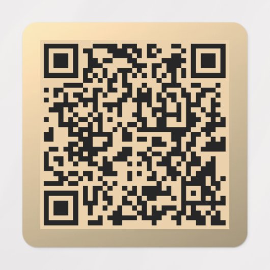 Direct bewerkbare QR-code Sjabloon | Faux Gold Labels (Design 2)
