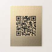 Direct bewerkbare QR-code Sjabloon | Faux Gold Legpuzzel (Verticaal)