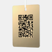 Direct bewerkbare QR-code Sjabloon | Faux Gold Metalen Ornament (Voorkant links)
