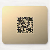 Direct bewerkbare QR-code Sjabloon | Faux Gold Muismat (Voorkant)