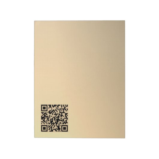 Direct bewerkbare QR-code Sjabloon | Faux Gold Notitieblok (Linkerzijde)