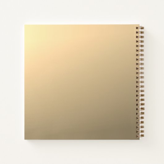 Direct bewerkbare QR-code Sjabloon | Faux Gold Notitieboek (Achterkant)