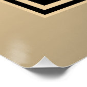 Direct bewerkbare QR-code Sjabloon | Faux Gold Perfect Poster (Hoek)