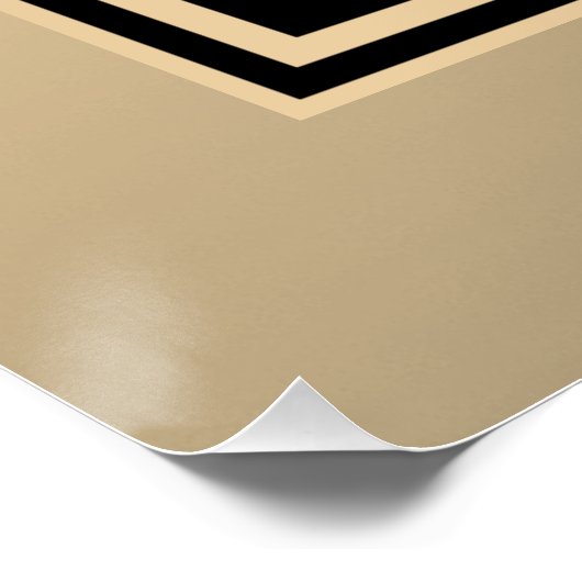 Direct bewerkbare QR-code Sjabloon | Faux Gold Perfect Poster (Hoek)