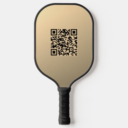 Direct bewerkbare QR-code Sjabloon | Faux Gold Pickleball Paddle (Voorkant)