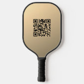 Direct bewerkbare QR-code Sjabloon | Faux Gold Pickleball Paddle (Achterkant)