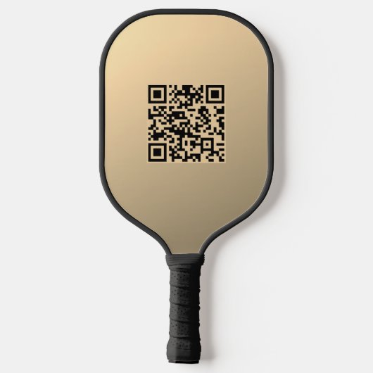 Direct bewerkbare QR-code Sjabloon | Faux Gold Pickleball Paddle (Achterkant)