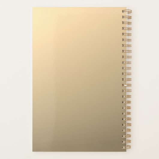 Direct bewerkbare QR-code Sjabloon | Faux Gold Planner (Achterkant)
