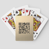 Direct bewerkbare QR-code Sjabloon | Faux Gold Pokerkaarten (Achterkant)