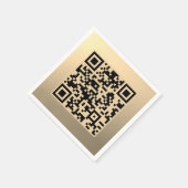 Direct bewerkbare QR-code Sjabloon | Faux Gold Servet (Hoek)