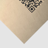 Direct bewerkbare QR-code Sjabloon | Faux Gold Tissuepapier (Detail)