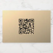 Direct bewerkbare QR-code Sjabloon | Faux Gold Voedselcontainer Etiket (Enkel label)
