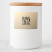 Direct bewerkbare QR-code Sjabloon | Faux Gold Voedselcontainer Etiket (Voorkant)