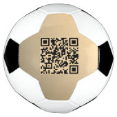 Direct bewerkbare QR-code Sjabloon | Faux Gold Voetbal (Gedraaid)