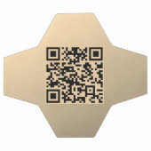 Direct bewerkbare QR-code Sjabloon | Faux Gold Voetbal (Enkel)