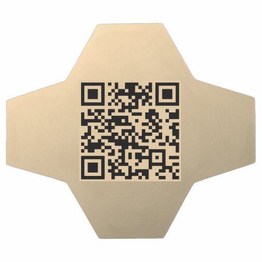 Direct bewerkbare QR-code Sjabloon | Faux Gold Voetbal (Enkel)