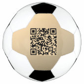 Direct bewerkbare QR-code Sjabloon | Faux Gold Voetbal (Voorkant)