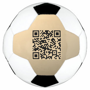 Direct bewerkbare QR-code Sjabloon Faux Gold Voetbal