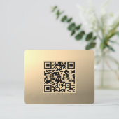 Direct bewerkbare QR-code sjabloon | Nep goud (Staand voorkant)