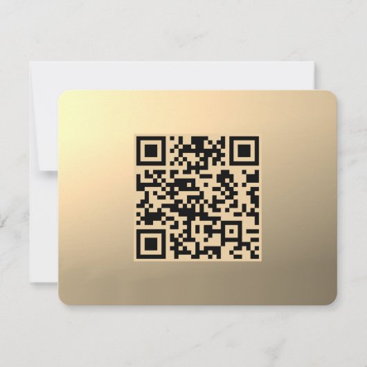 Direct bewerkbare QR-code sjabloon | Nep goud (Voorkant)