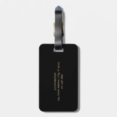 Direct Bewerkbare QR-code Sjabloon | Nep Goud Bagagelabel (Achterkant verticaal)