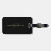 Direct Bewerkbare QR-code Sjabloon | Nep Goud Bagagelabel (Achterkant horizontaal)