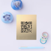 Direct bewerkbare QR-code sjabloon | Nep goud Flyer (Enkel)