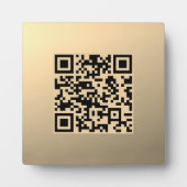 Direct Bewerkbare QR-code Sjabloon | Nep Goud Fotoplaat (Voorkant)