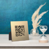 Direct Bewerkbare QR-code Sjabloon | Nep Goud Fotoplaat (Insitu)