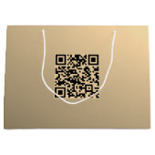 Direct Bewerkbare QR-code Sjabloon | Nep Goud Groot Cadeauzakje (Voorkant)