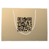 Direct Bewerkbare QR-code Sjabloon | Nep Goud Groot Cadeauzakje (Achterkant)